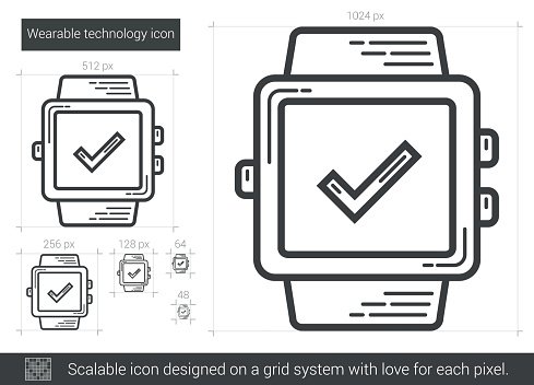 489x352 Wearable Technology Line Premium Clipart