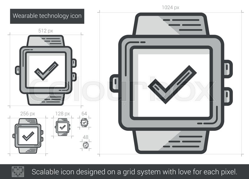 800x576 Wearable Technology Vector Line Icon Stock Vector Colourbox