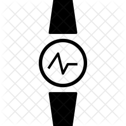 256x256 Fitness, Tracker, Time, Watch, Wearable Icon Of Glyph Style