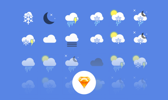 669x400 Free Weather App Icons