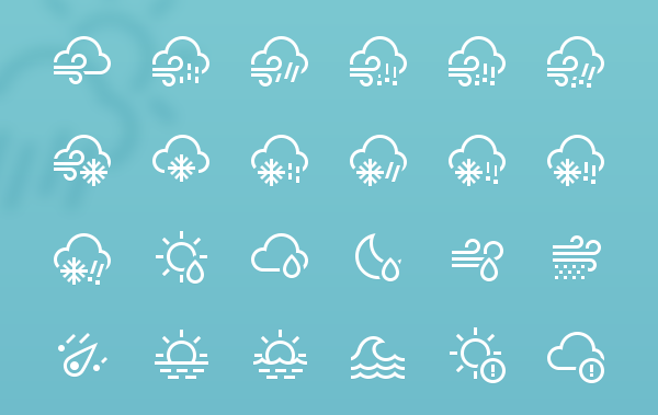 600x379 Free Weather Icon Sets For Your Apps Websites