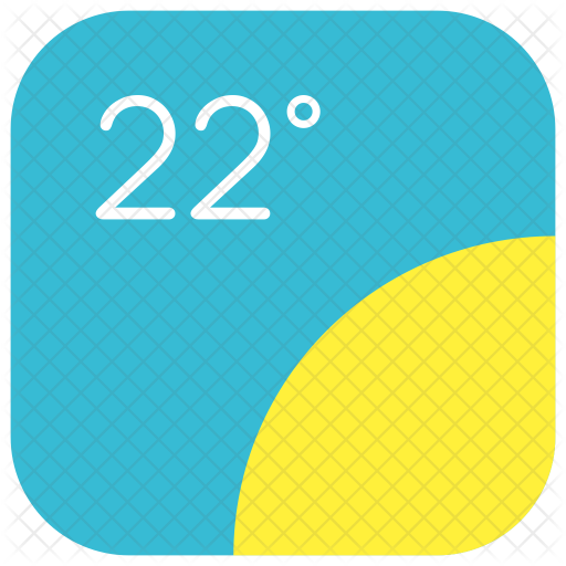 512x512 Weather App Icon Of Flat Style
