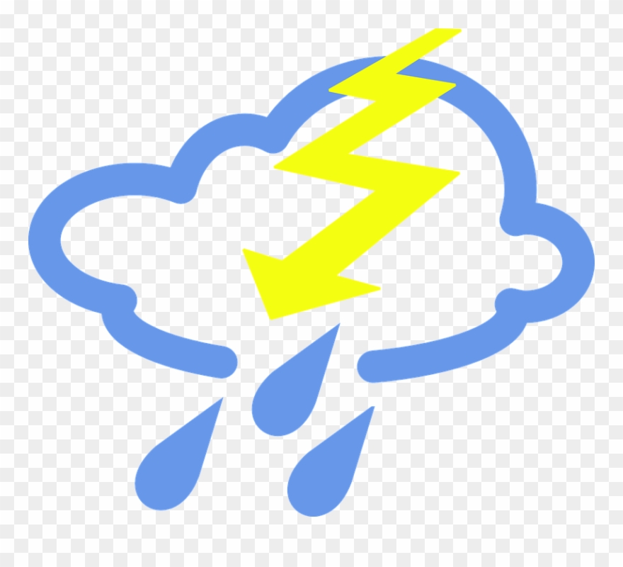 880x800 Free Vector Thunder Storms Weather Symbol Clip Art