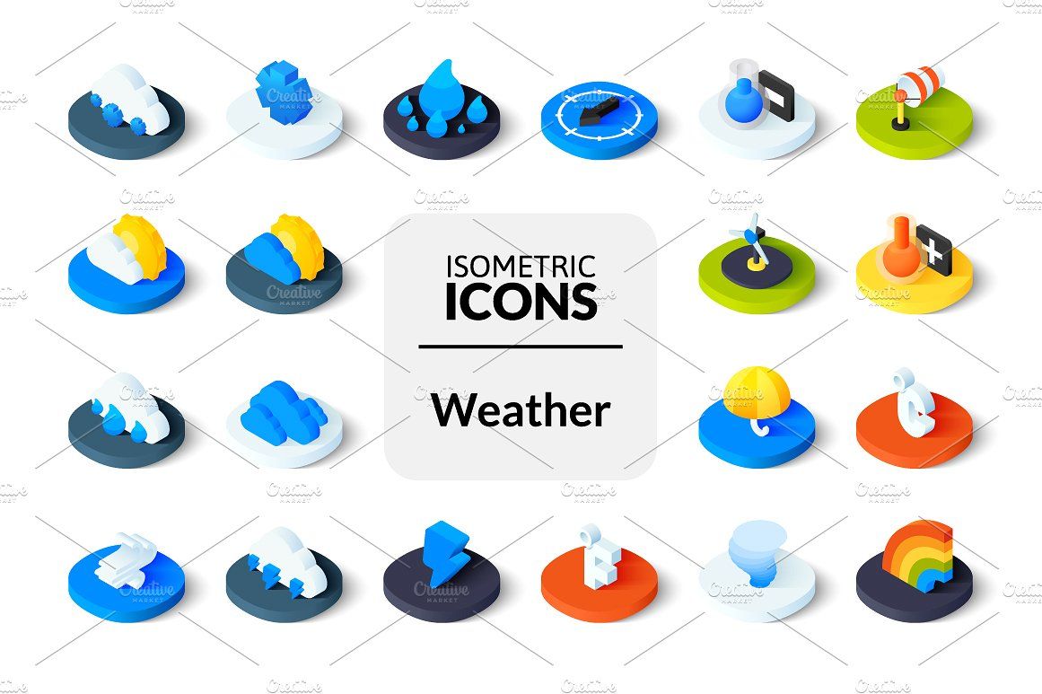 1161x773 Isometric Icons