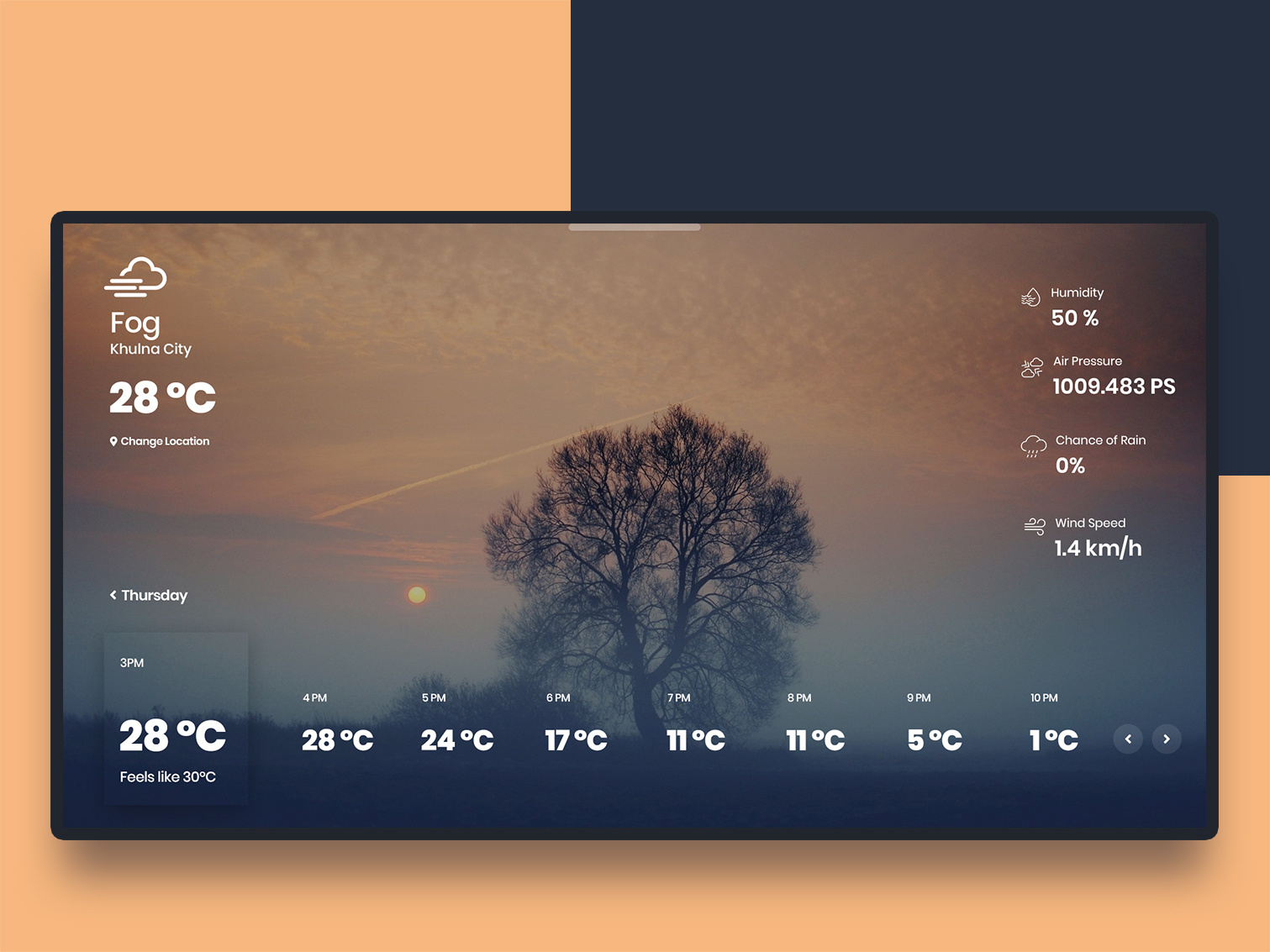 1511x1133 Weather Application For Desktop