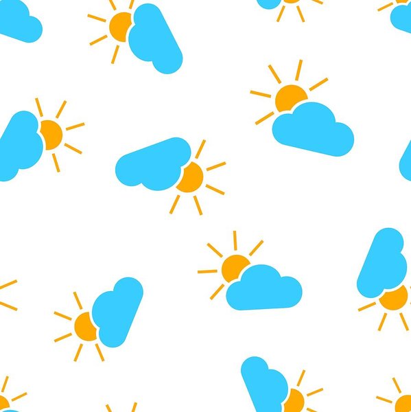 Weather Forecast Icon Seamless Pattern Background Business 599x600 Weather Forecast Icon Seamless Pattern Background Business