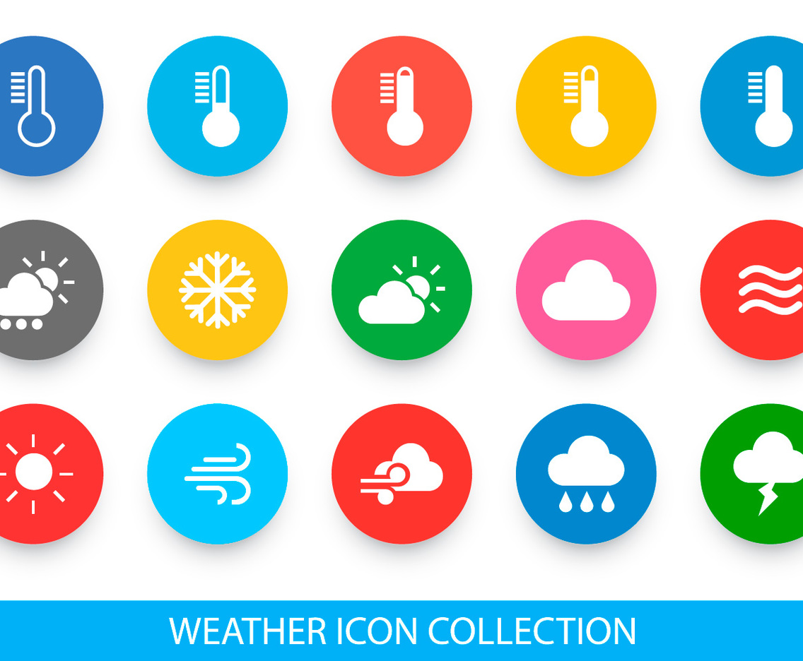 1136x936 Weather Icon Collection Vector Art Graphics