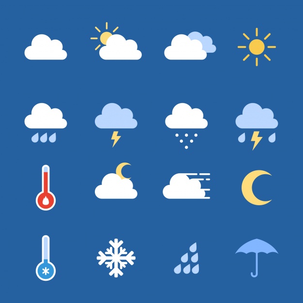 626x626 Weather Icons Collection Vector Free Download