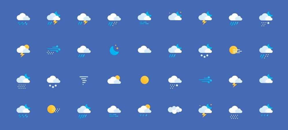 997x450 Best Free Weather Icon Sets