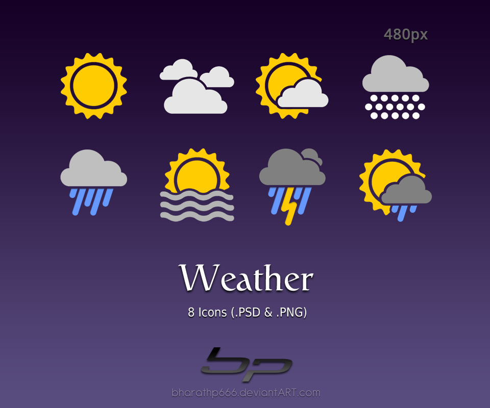 960x800 Android Weather Icons