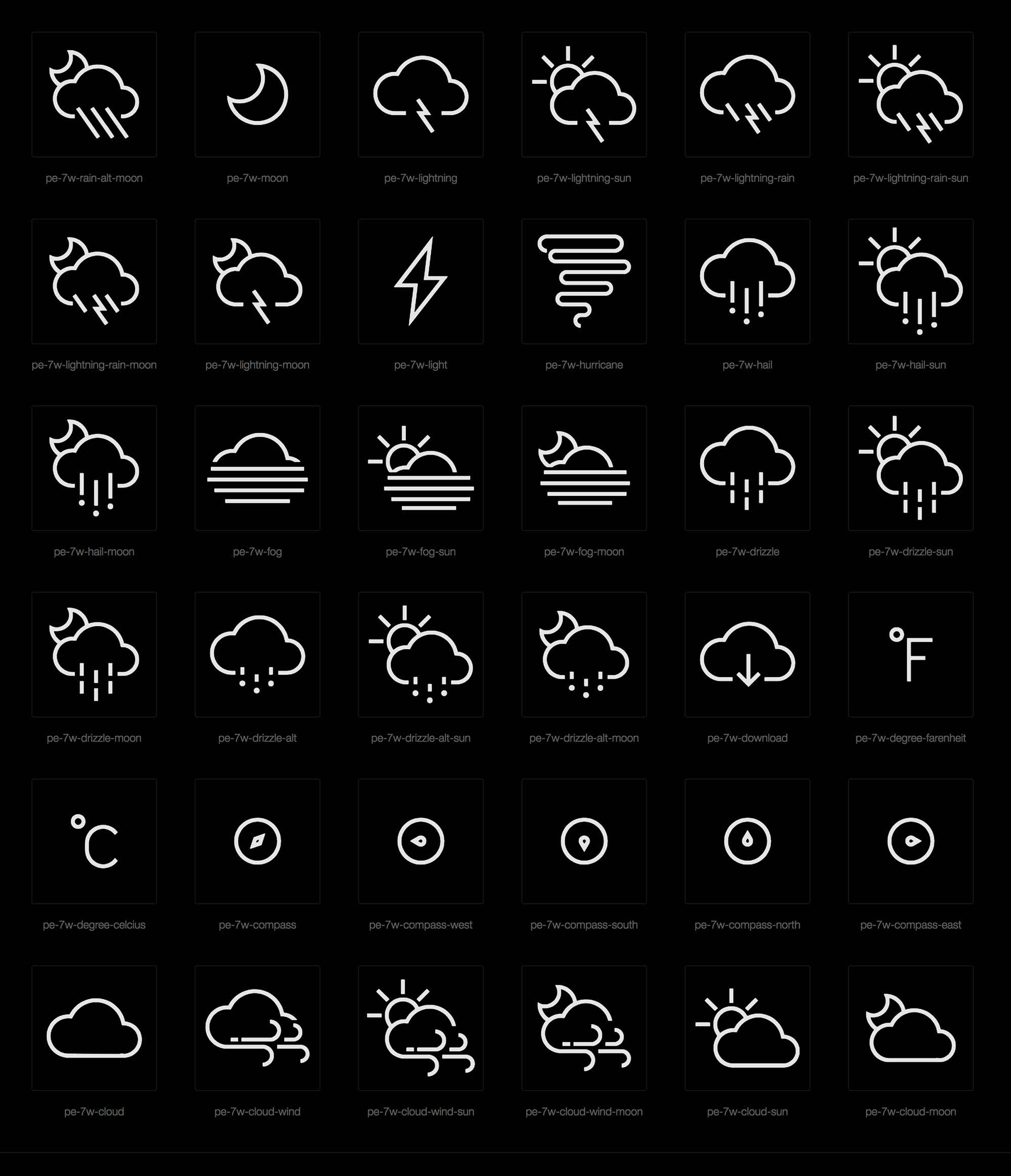 2000x2326 Free Weather Icons Font Set