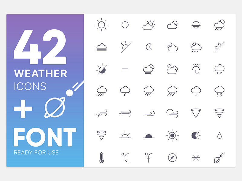 800x600 Free Weather Icons And Weather Font