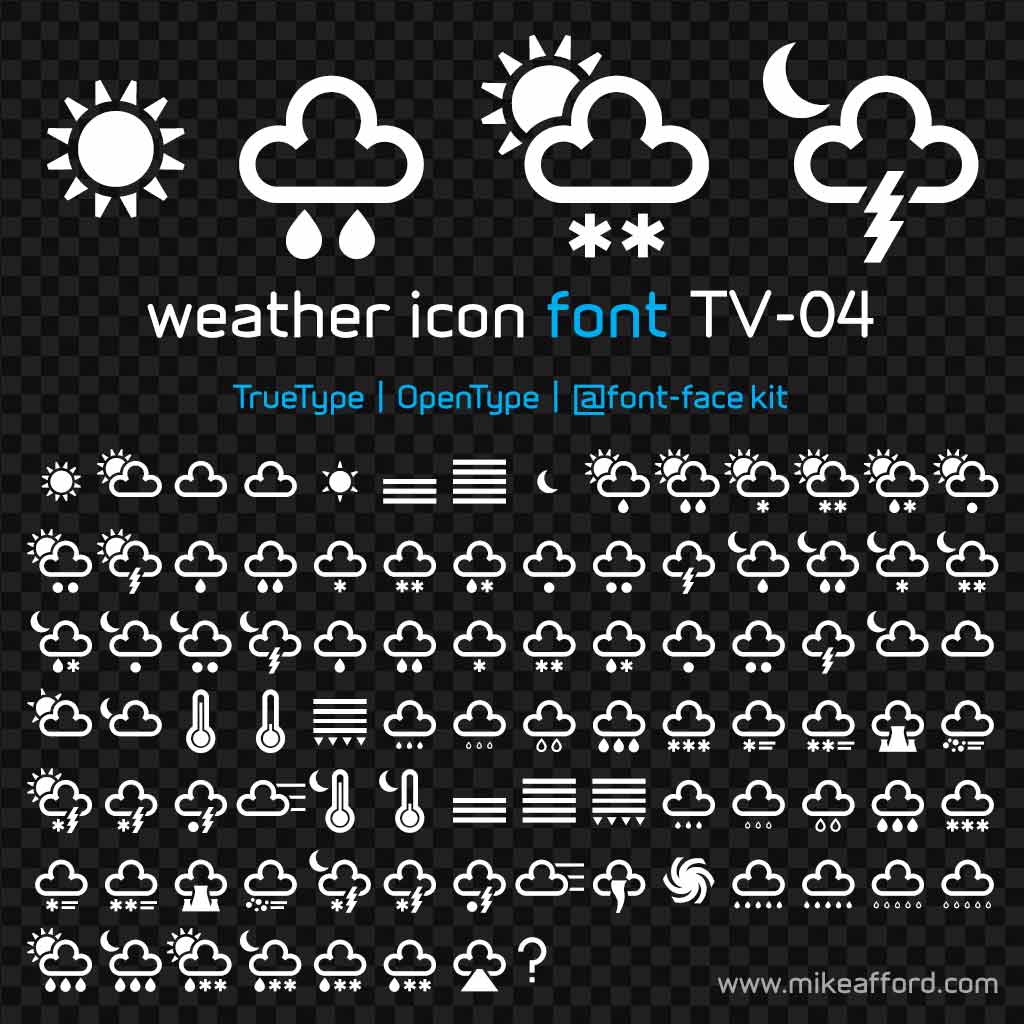 1024x1024 Weather Icon Font Tv Mike Afford Media
