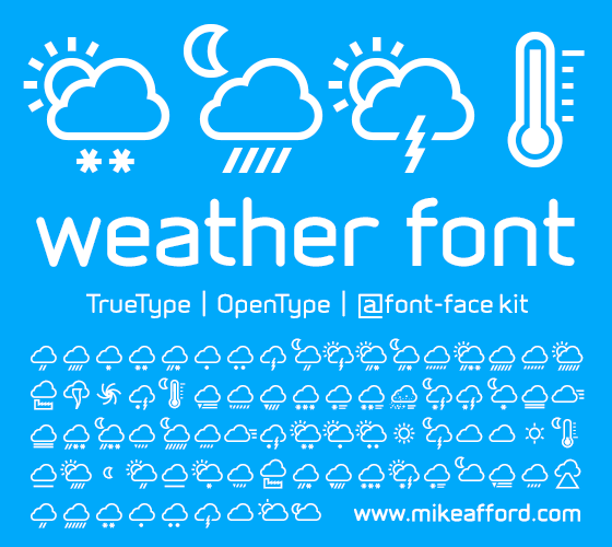 560x500 Weather Symbol Fonts Images