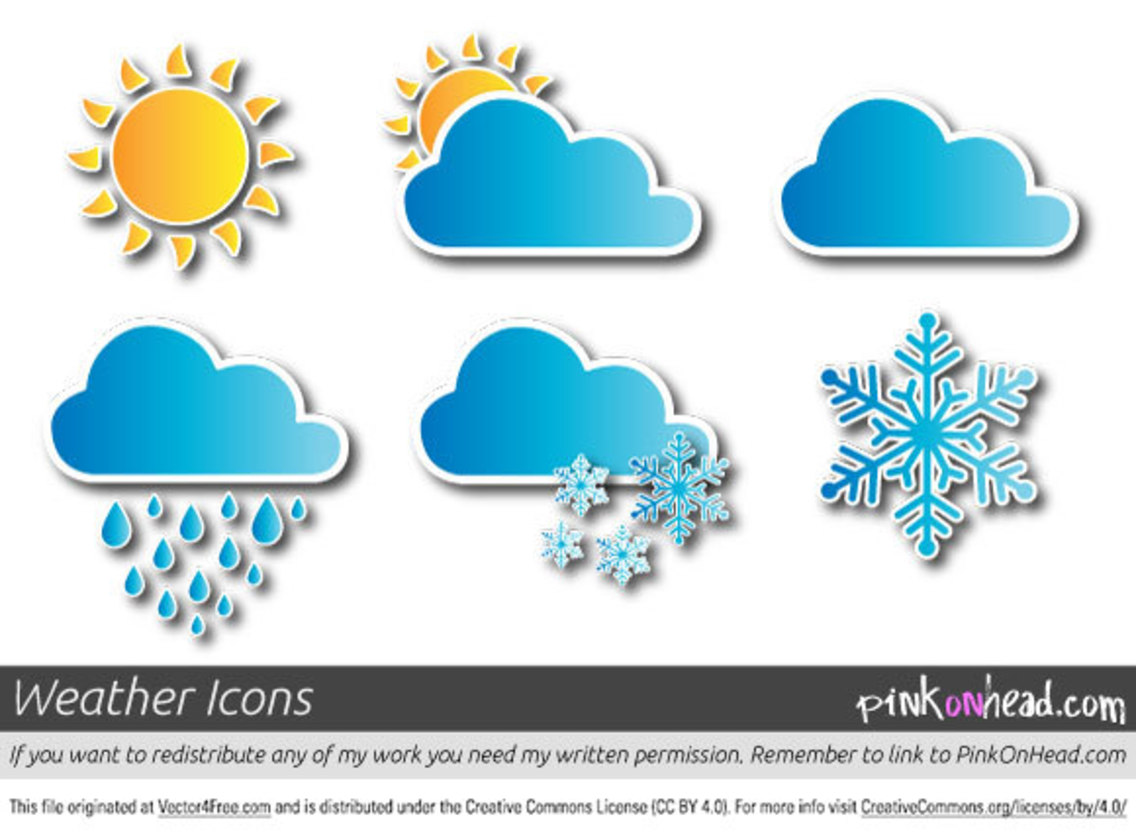 Free Vector Weather Icons 1136x834 Free Vector Weather Icons