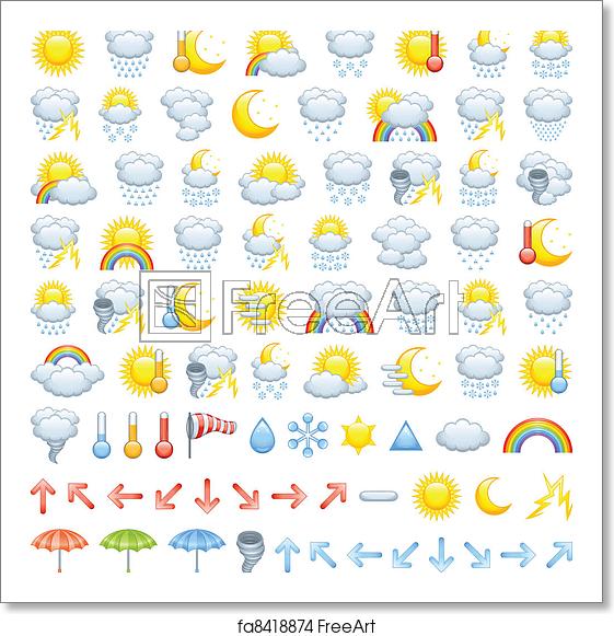 Free Art Print Of Weather Icons The Collection Of Different 561x581 Free Art Print Of Weather Icons The Collection Of Different