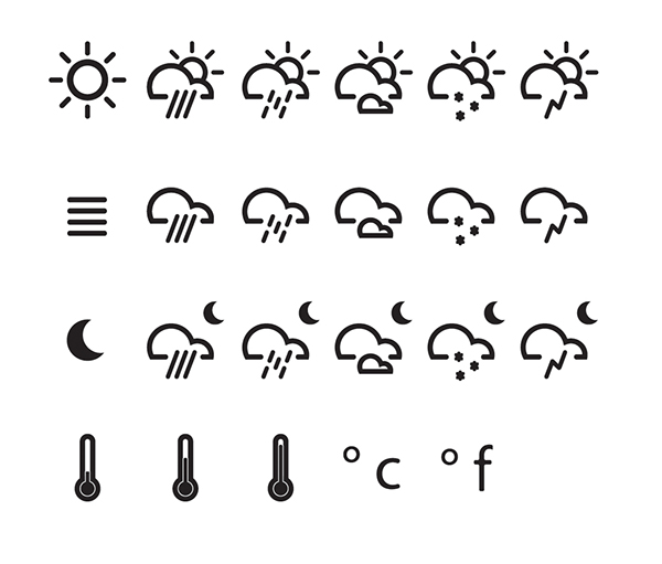 Free Weather Icon Set On Behance 600x511 Free Weather Icon Set On Behance