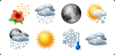 389x186 Vista Style Weather Icons Set With Custom Icon Design Service