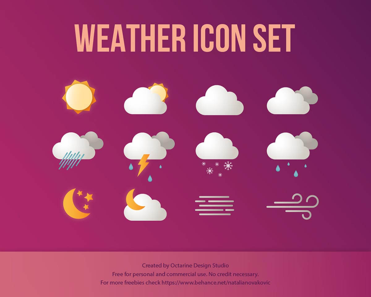 1200x960 Free Weather Icon Set