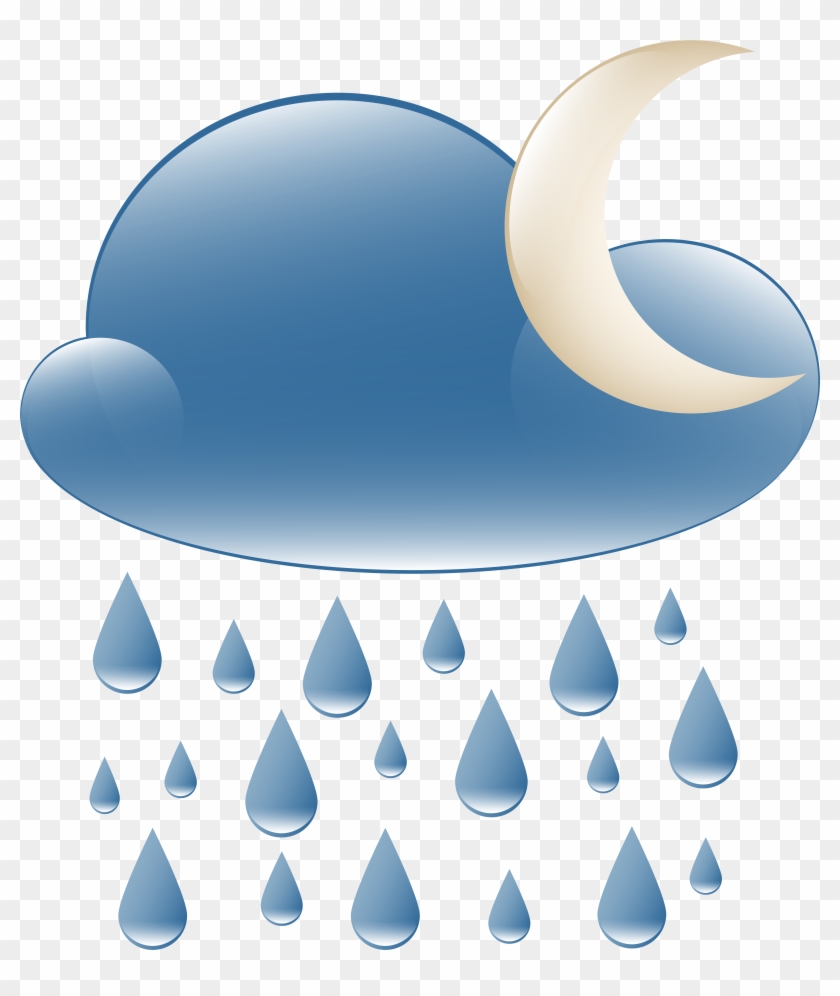 840x996 Rainy Night Weather Icon Png Clip Art