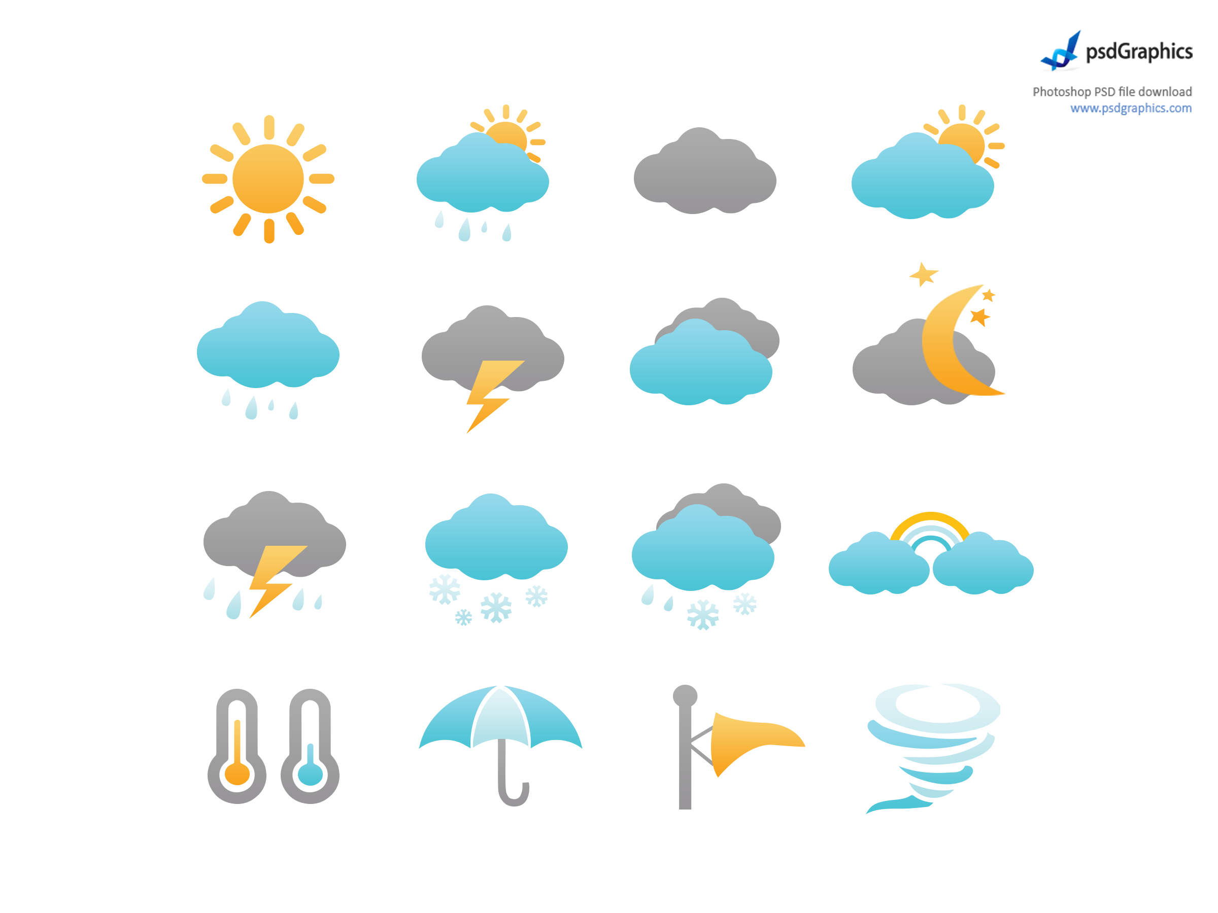 2400x1800 Weather Icons Set