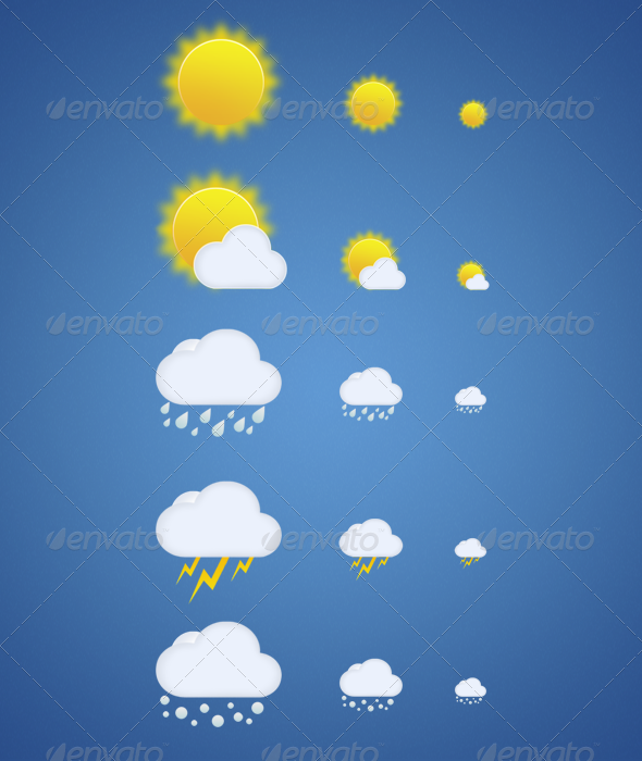590x700 Snow Weather Icons From Graphicriver