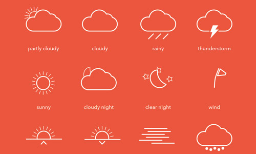 500x300 Sets Of Free Weather Icons Naldz Graphics