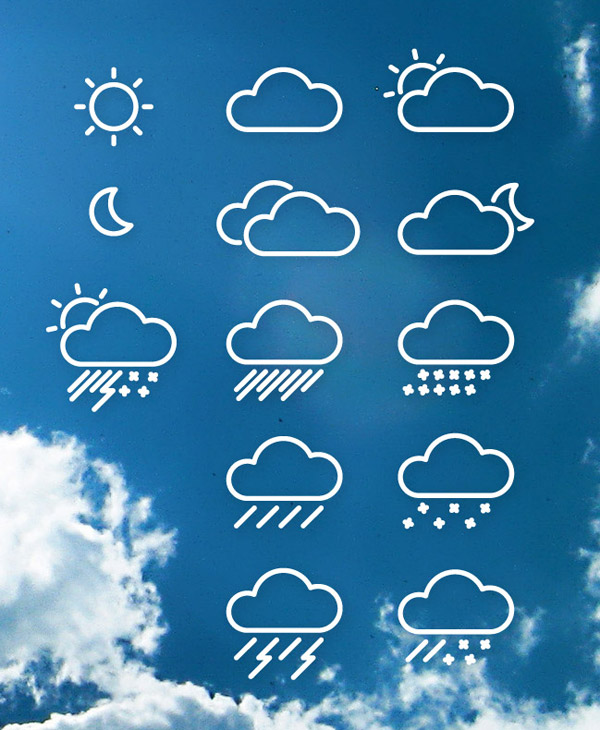 600x730 How To Create A Set Of Vector Weather Line Icons