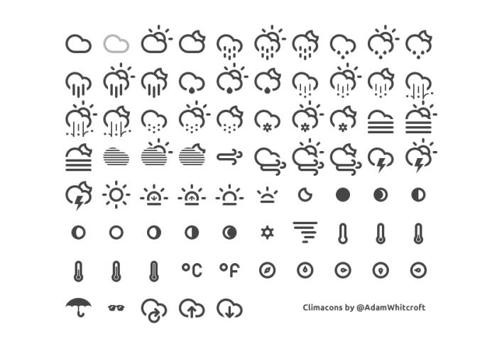 700x495 Free Weather Icon Sets For Your Apps Websites