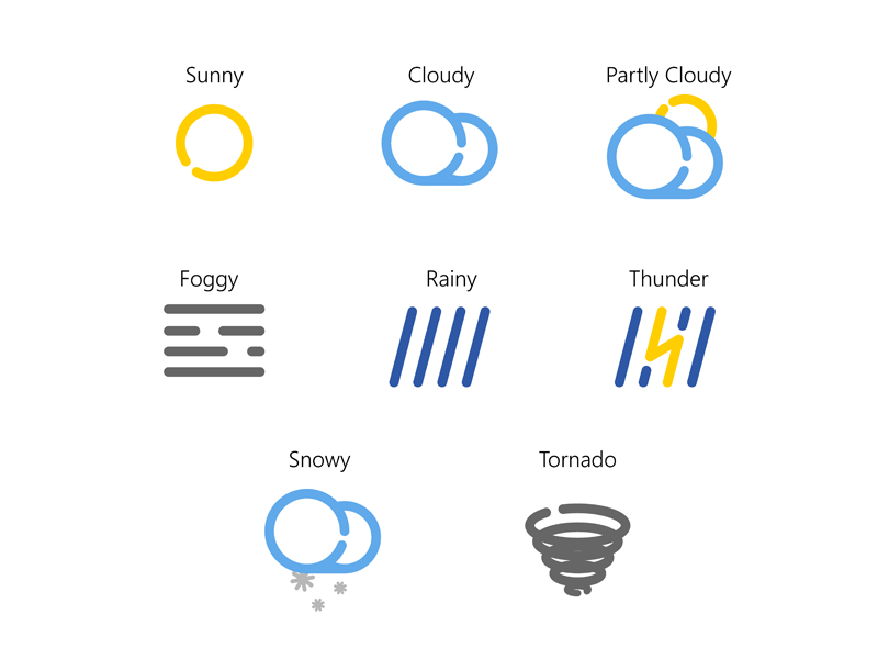 800x600 Weather Icon Pack