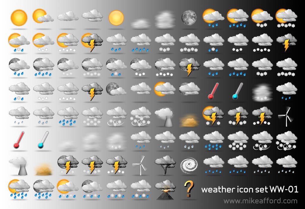 Weather Icon Set At Collection Of Weather Icon Set Free For Personal Use 1152