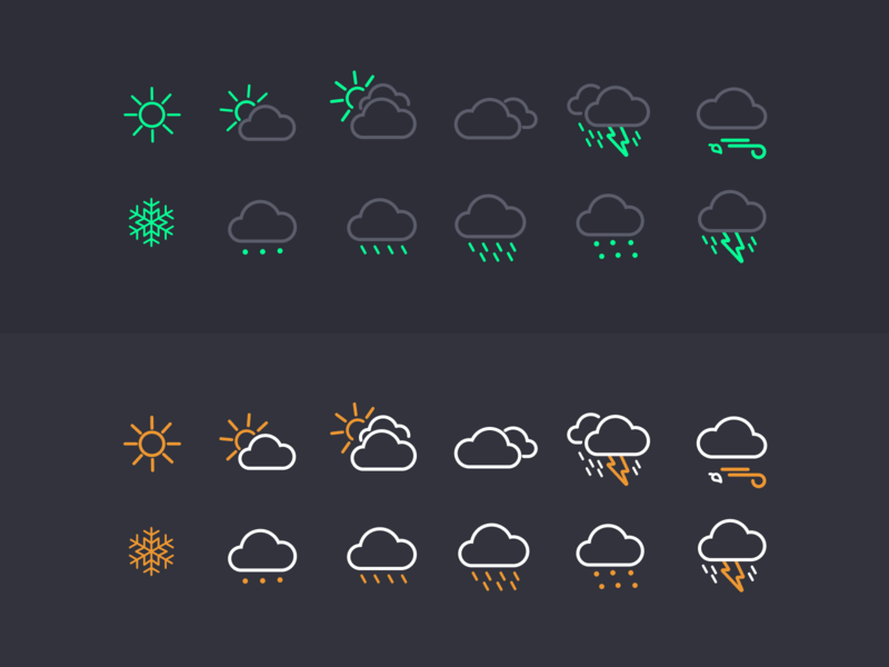 800x600 Weather Icons Set