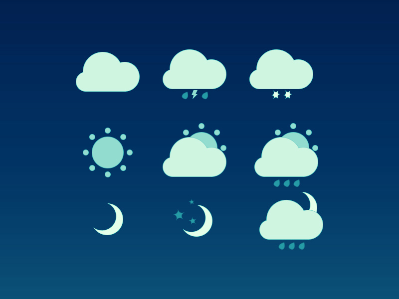 800x600 Weather Icons Free Icon Set