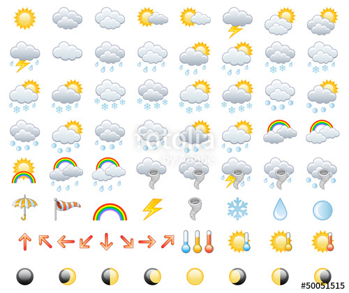 500x419 Weather Icon Set Stock Image And Royalty Free Vector