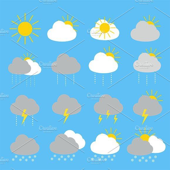 580x580 Weather Forecast Icons Set Weather Icons Icon Set, Weather