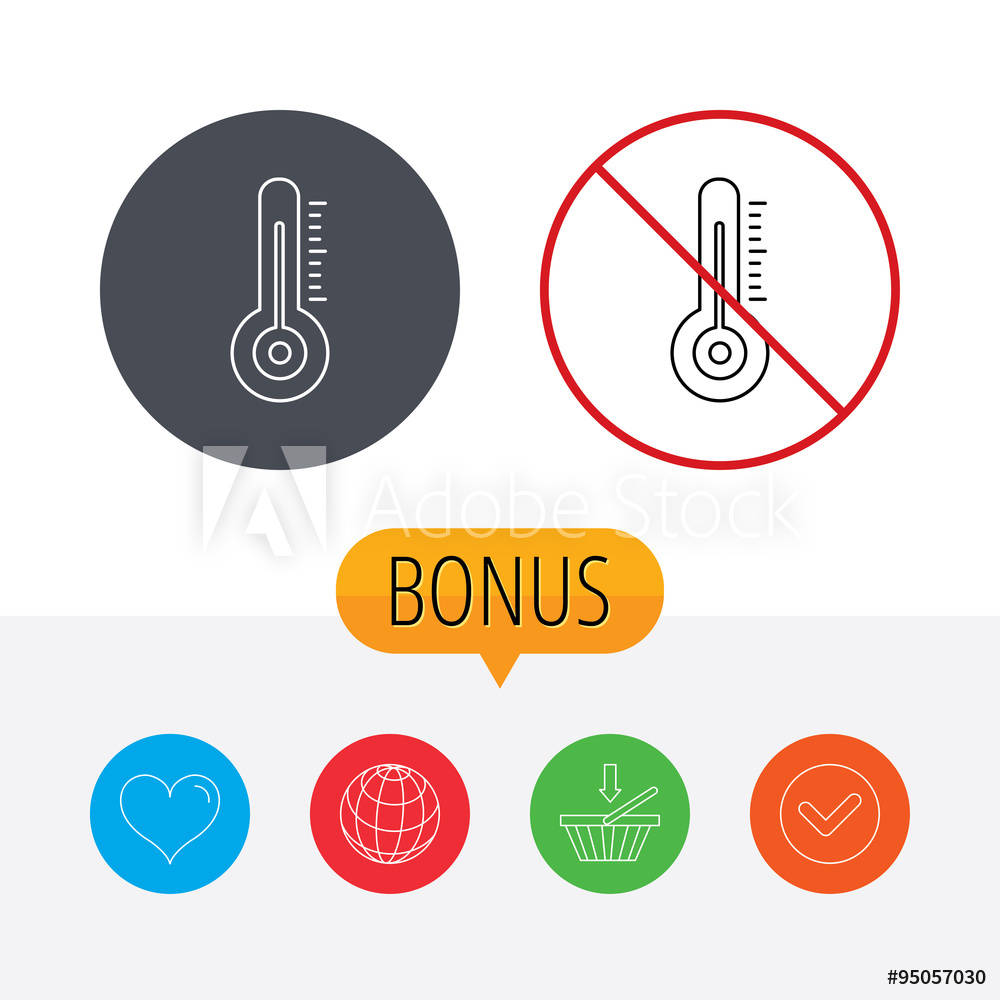 1000x1000 Thermometer Icon Weather Temperature Sign Foto, Poster