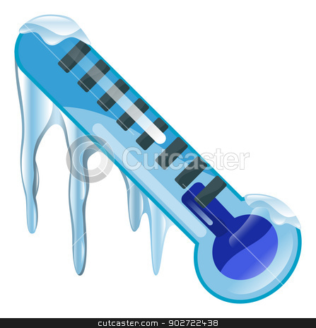 447x464 Weather Icon Clipart Freezing Cold Thermometer Illustration Stock