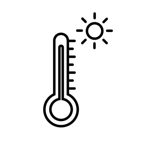 490x490 Hot Weather Thermometer Icon Vector
