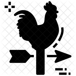 256x256 Weather Vane Icon Of Glyph Style