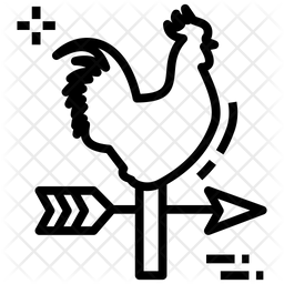 256x256 Weather Vane Icon Of Line Style