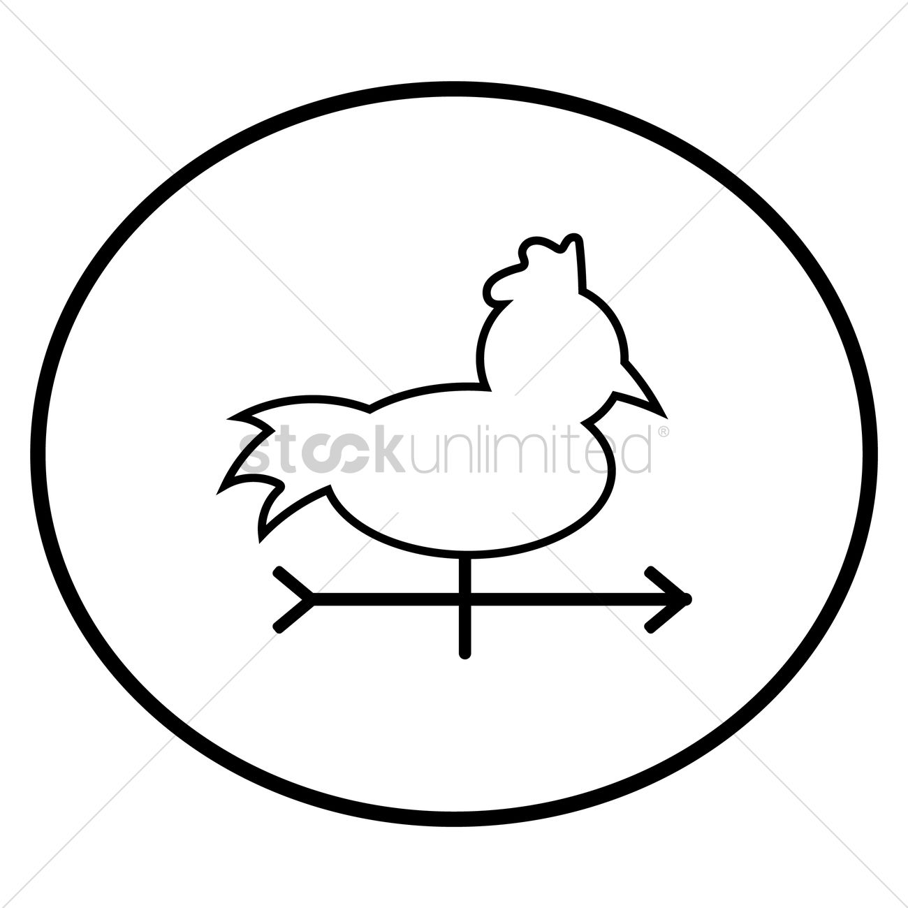 1300x1300 Weather Vane Icon Vector Image