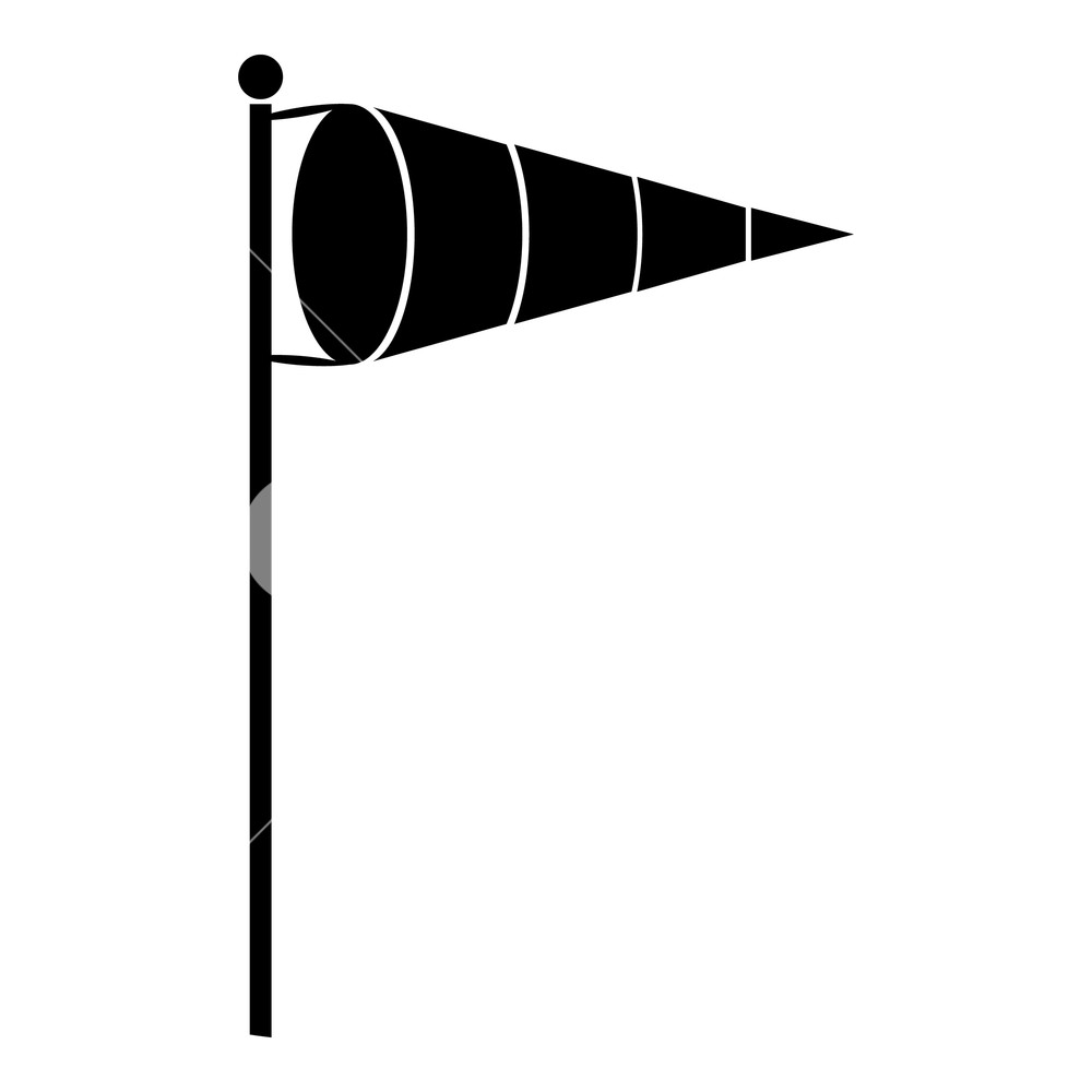 1000x1000 Wind Vane Icon Simple Illustration Of Wind Vane Vector Icon