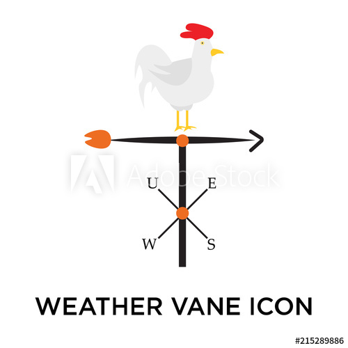 500x500 Weather Vane Icon Isolated On White Background Simple