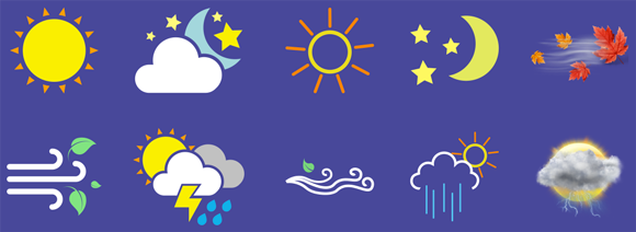 580x212 Hd Widgets W New Color Weather Icons Pack Radley Marx