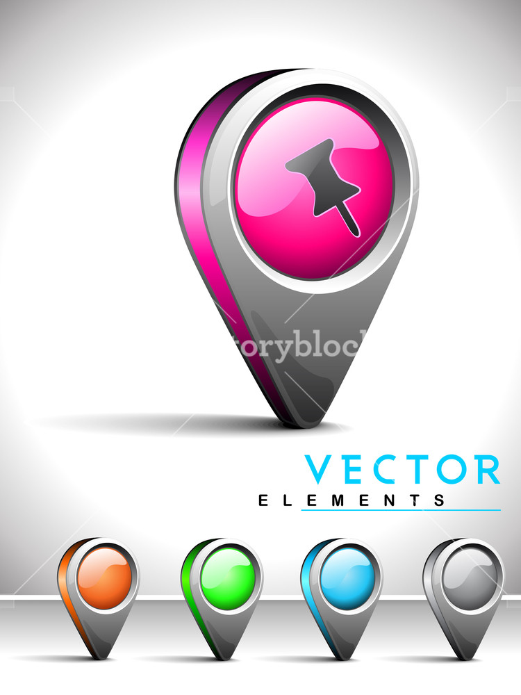 750x1000 Internet Web Icon With Thumbtack Symbol Royalty Free Stock