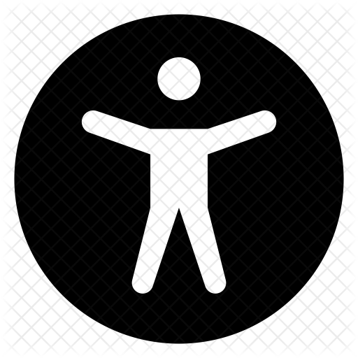 Web Accessibility Icon Of Glyph Style 512x512 Web Accessibility Icon Of Glyph Style