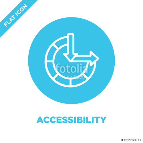 Accessibility Icon Vector From Accessibility Collection Thin Line 500x500 Accessibility Icon Vector From Accessibility Collection Thin Line