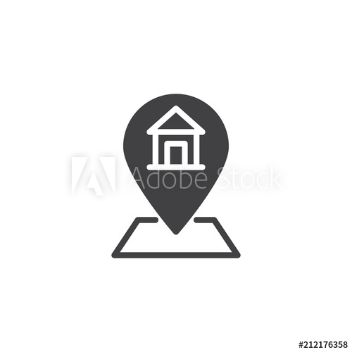 500x500 Home Address Vector Icon Filled Flat Sign For Mobile Concept