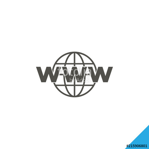 500x500 Internet Http Address Icon Isolated Modern Flat Globe Sign
