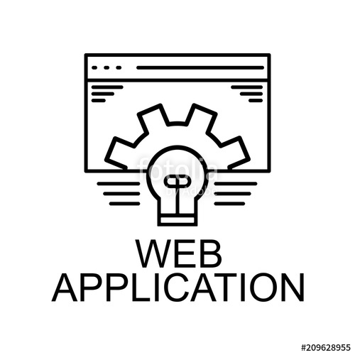 500x500 Web Application Icon Element Of Web Development Signs With Name